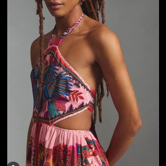 Farm Rio Macaw scarf maxi dress NWT size XL - Picture 8 of 8